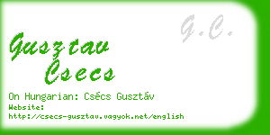 gusztav csecs business card