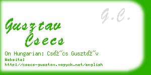 gusztav csecs business card